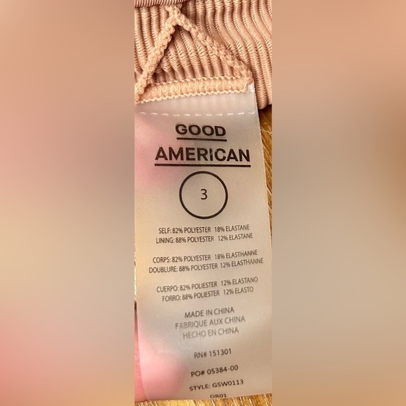 NWT Good American ‘Rib Better Bikini Cheeky’ Bottom in Desert Rose, Size Large - Picture 12 of 15